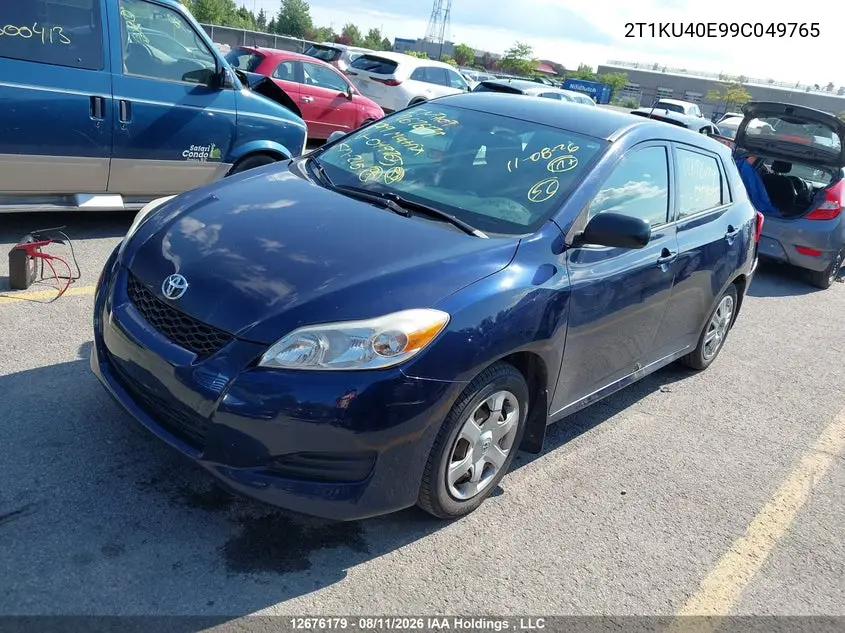 2009 TOYOTA MATRIX VIN 2T1KU40E99C049765 — фото 2
