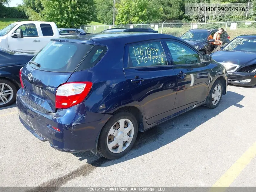 2009 TOYOTA MATRIX VIN 2T1KU40E99C049765 — фото 4