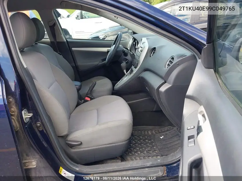 2009 TOYOTA MATRIX VIN 2T1KU40E99C049765 — фото 5