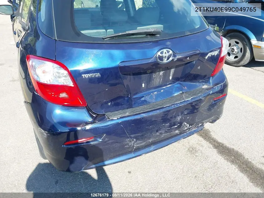2009 TOYOTA MATRIX VIN 2T1KU40E99C049765 — фото 6