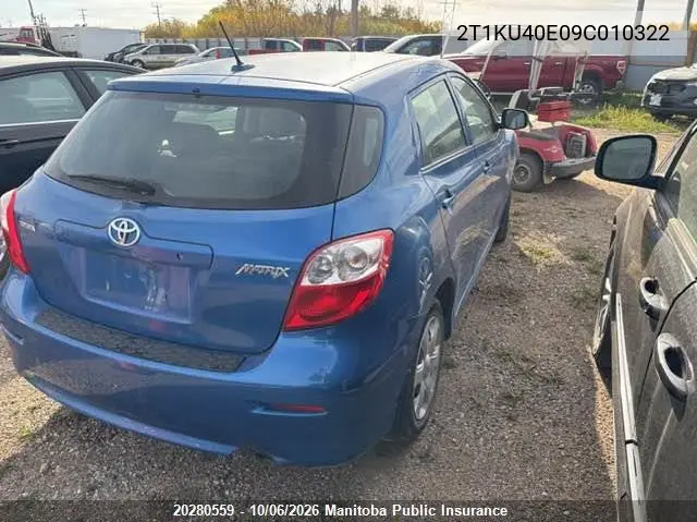 2009 TOYOTA MATRIX VIN 2T1KU40E09C010322 — фото 4