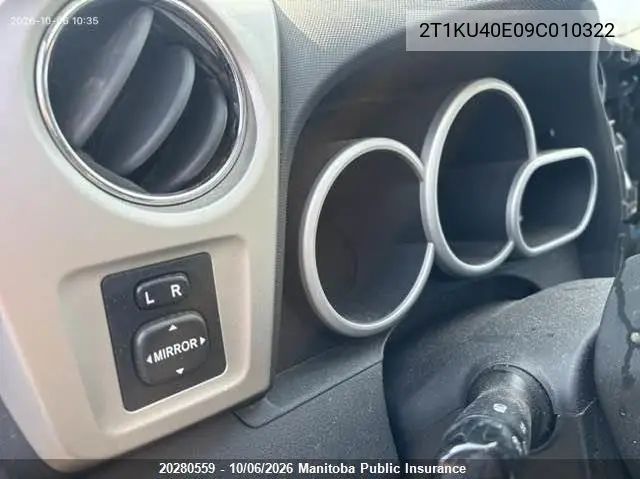 2009 TOYOTA MATRIX VIN 2T1KU40E09C010322 — фото 7