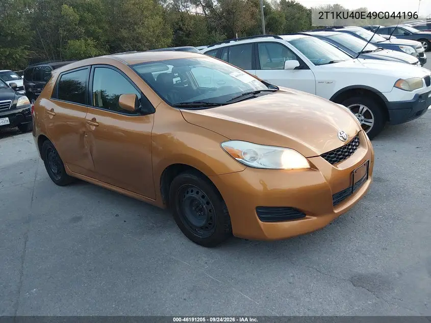 TOYOTA MATRIX 2009, VIN 2T1KU40E49C044196