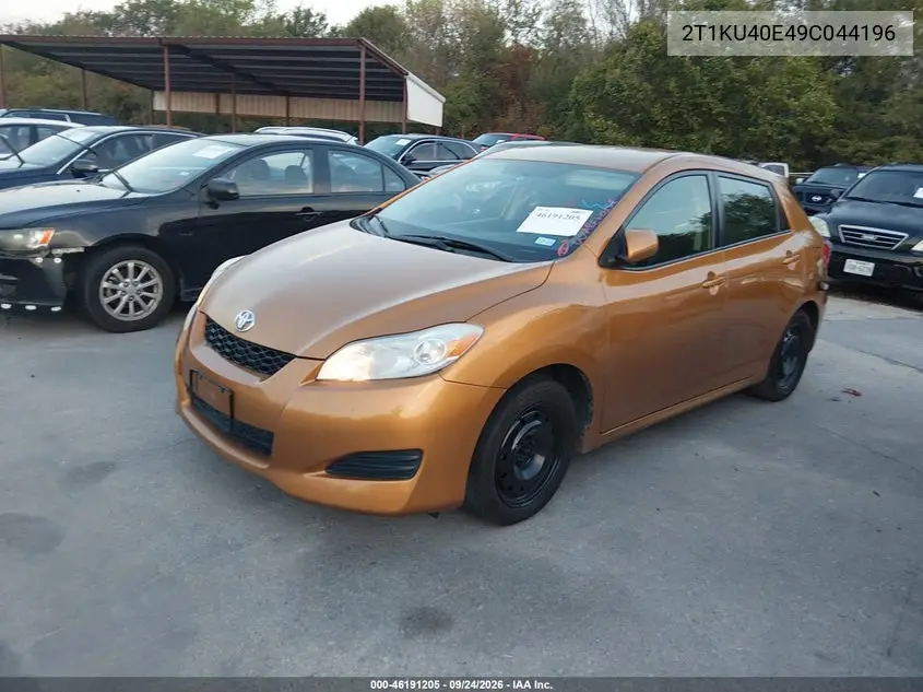 2009 TOYOTA MATRIX VIN 2T1KU40E49C044196 — фото 2