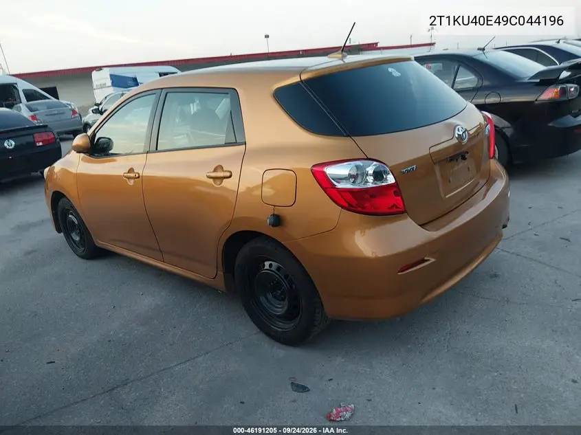 2009 TOYOTA MATRIX VIN 2T1KU40E49C044196 — фото 3