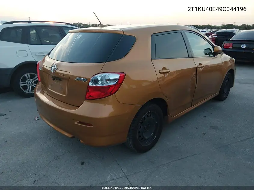 2009 TOYOTA MATRIX VIN 2T1KU40E49C044196 — фото 4