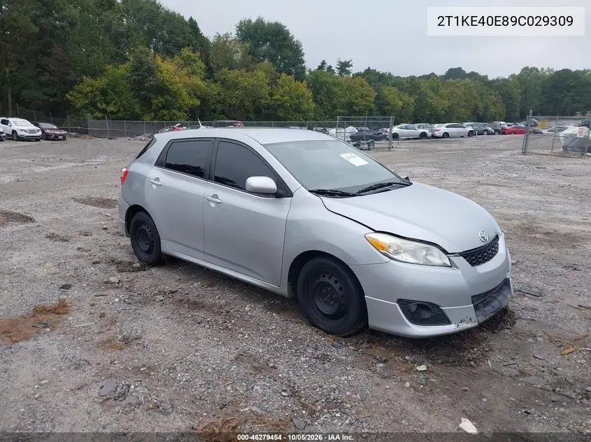 TOYOTA MATRIX 2009, VIN 2T1KE40E89C029309