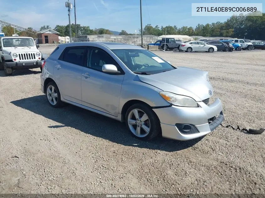 TOYOTA MATRIX 2009, VIN 2T1LE40E89C006889