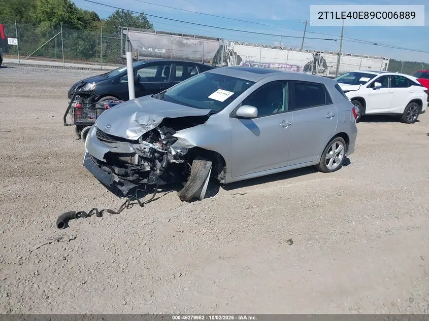 2009 TOYOTA MATRIX VIN 2T1LE40E89C006889 — фото 2