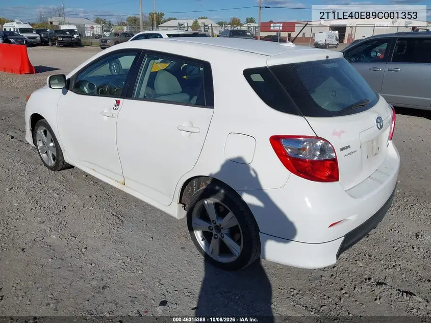 2009 TOYOTA MATRIX VIN 2T1LE40E89C001353 — фото 3