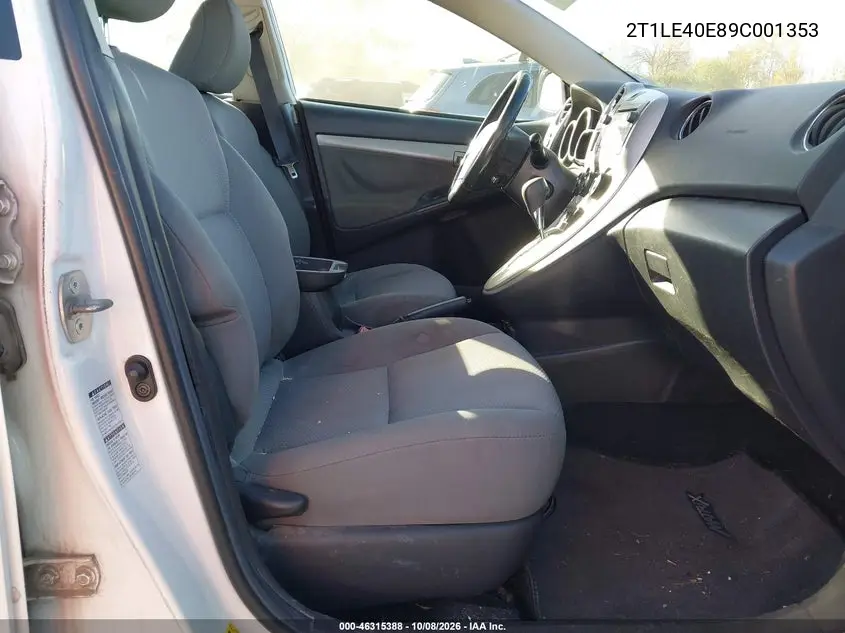 2009 TOYOTA MATRIX VIN 2T1LE40E89C001353 — фото 5