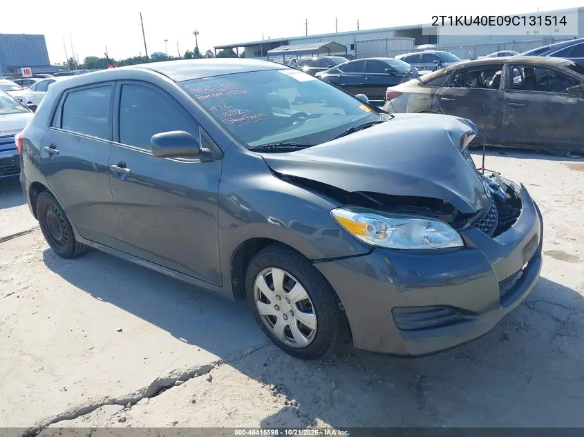 TOYOTA MATRIX 2009, VIN 2T1KU40E09C131514