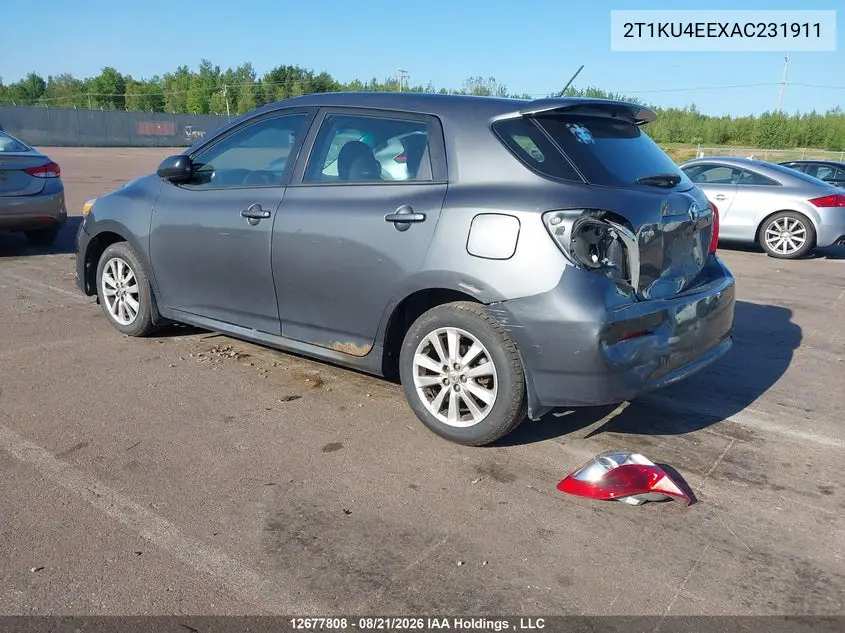 2010 TOYOTA MATRIX VIN 2T1KU4EEXAC231911 — фото 3