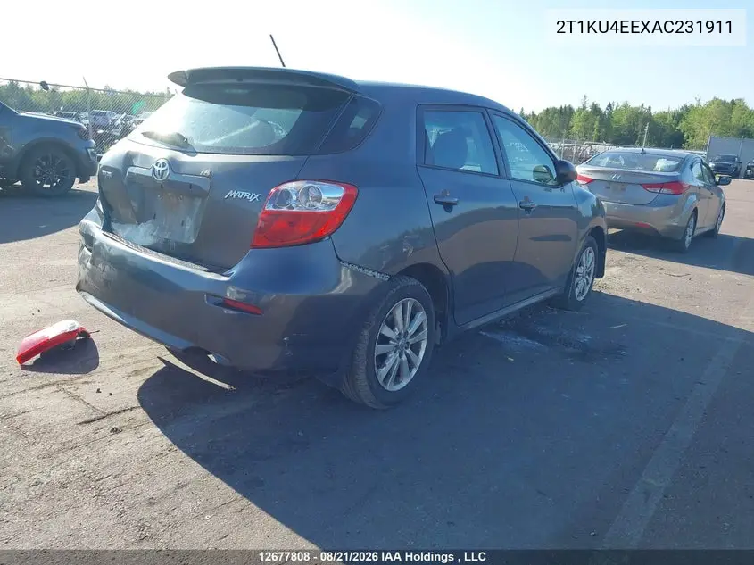 2010 TOYOTA MATRIX VIN 2T1KU4EEXAC231911 — фото 4