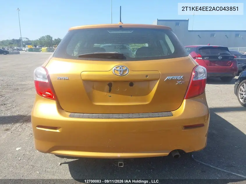 2010 TOYOTA MATRIX VIN 2T1KE4EE2AC043851 — фото 17