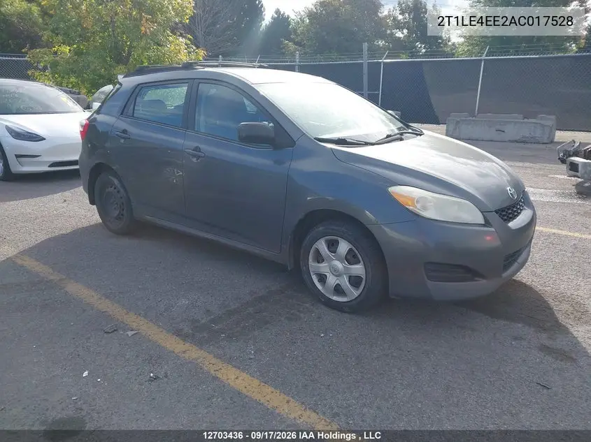 TOYOTA MATRIX 2010, VIN 2T1LE4EE2AC017528