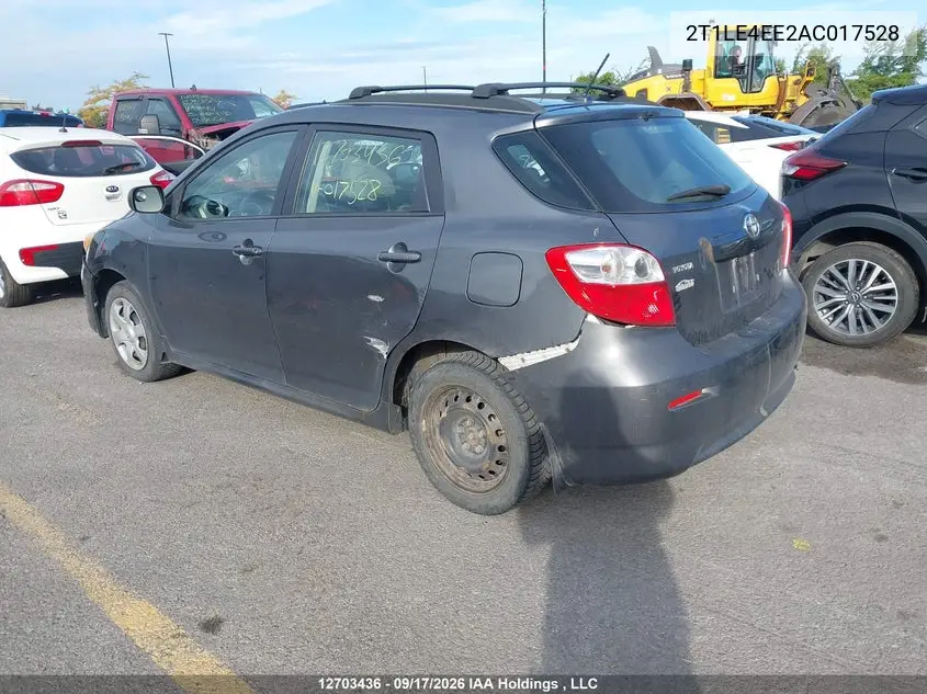 2010 TOYOTA MATRIX VIN 2T1LE4EE2AC017528 — фото 3