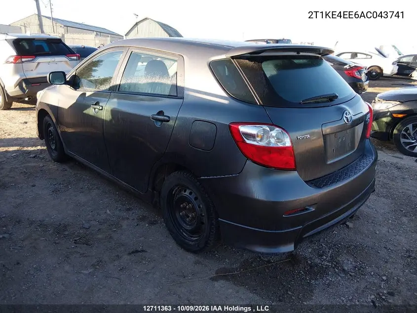 2010 TOYOTA MATRIX VIN 2T1KE4EE6AC043741 — фото 3