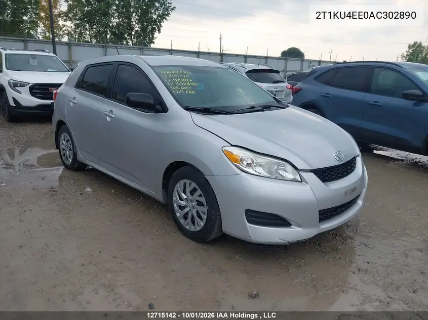 TOYOTA MATRIX 2010, VIN 2T1KU4EE0AC302890