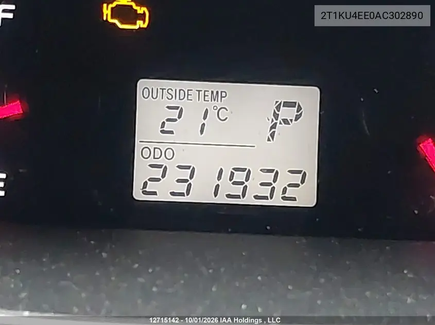 2010 TOYOTA MATRIX VIN 2T1KU4EE0AC302890 — фото 16