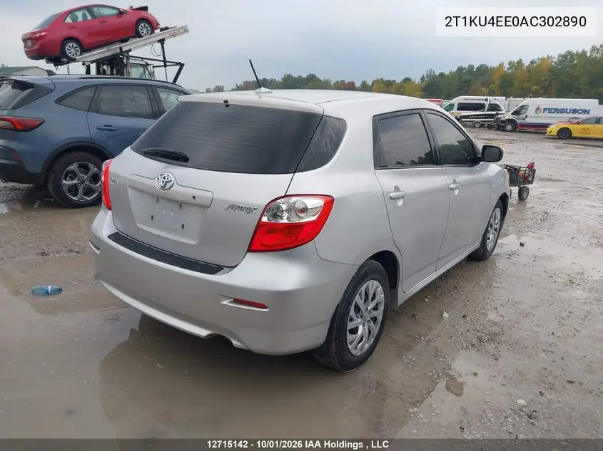 2010 TOYOTA MATRIX VIN 2T1KU4EE0AC302890 — фото 4