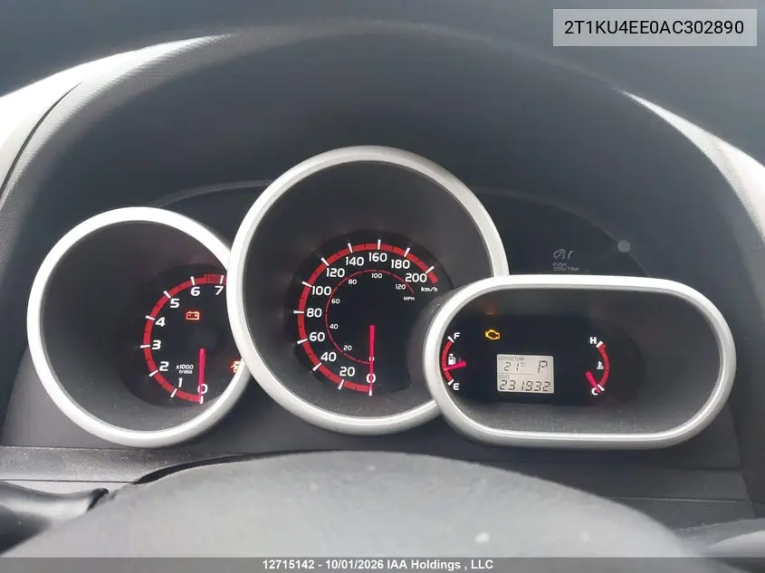 2010 TOYOTA MATRIX VIN 2T1KU4EE0AC302890 — фото 7