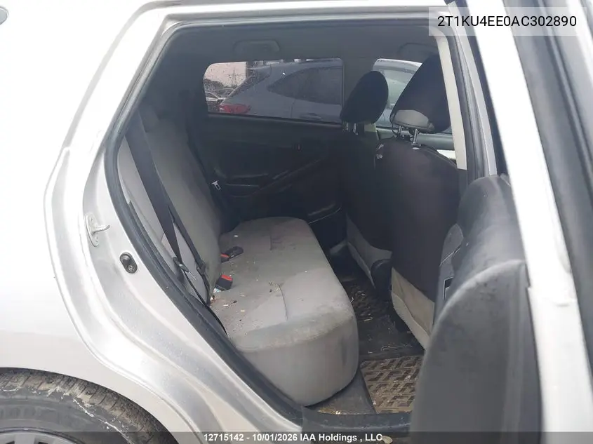2010 TOYOTA MATRIX VIN 2T1KU4EE0AC302890 — фото 8