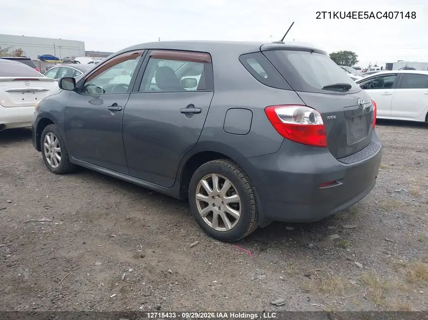 2010 TOYOTA MATRIX VIN 2T1KU4EE5AC407148 — фото 3