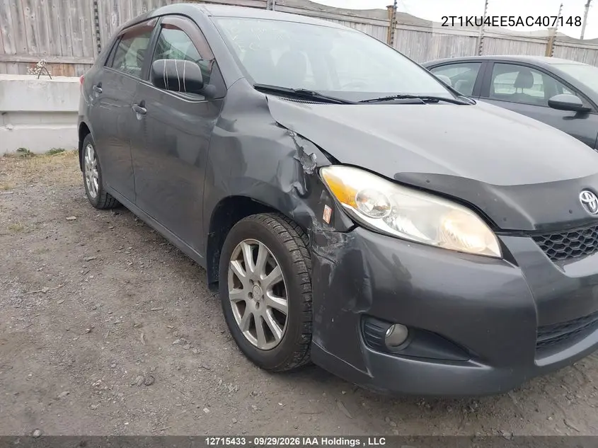 2010 TOYOTA MATRIX VIN 2T1KU4EE5AC407148 — фото 6
