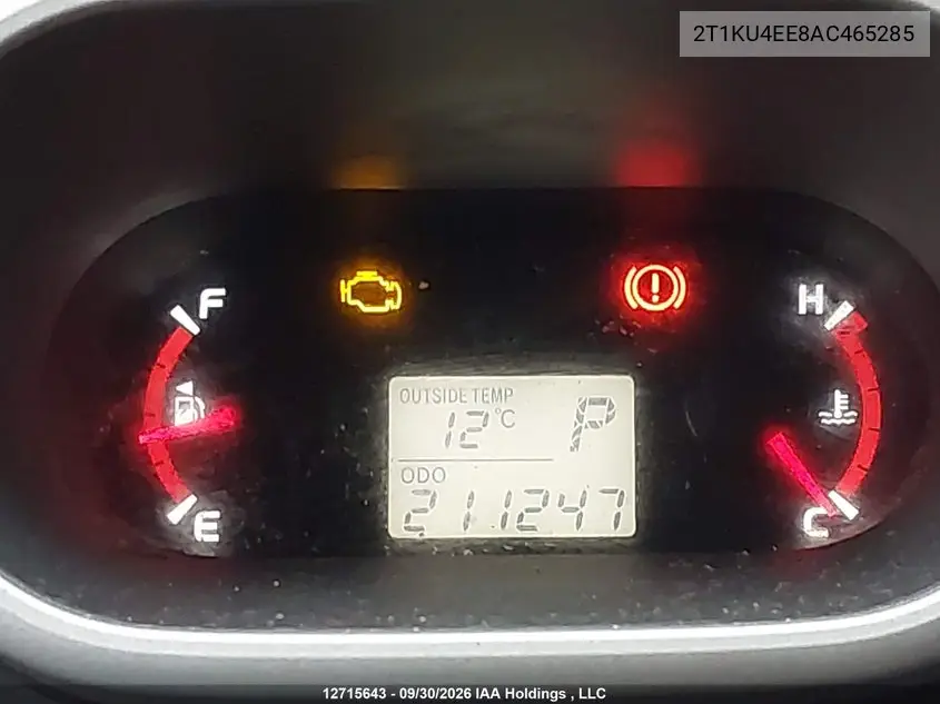 2010 TOYOTA MATRIX VIN 2T1KU4EE8AC465285 — фото 14