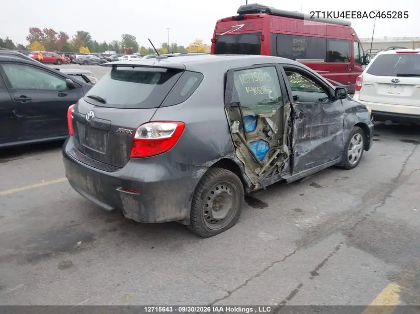 2010 TOYOTA MATRIX VIN 2T1KU4EE8AC465285 — фото 4