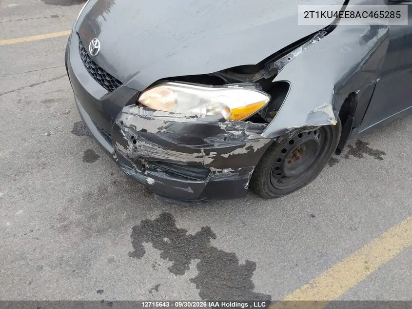 2010 TOYOTA MATRIX VIN 2T1KU4EE8AC465285 — фото 6
