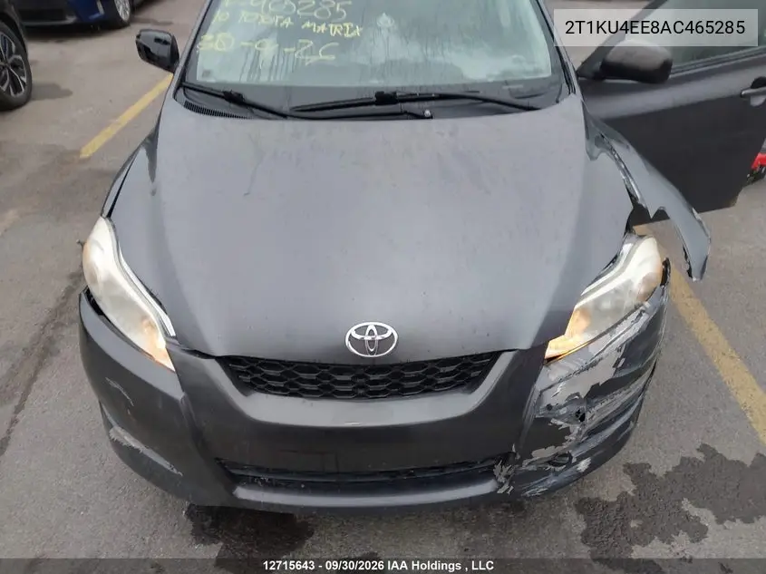 2010 TOYOTA MATRIX VIN 2T1KU4EE8AC465285 — фото 9