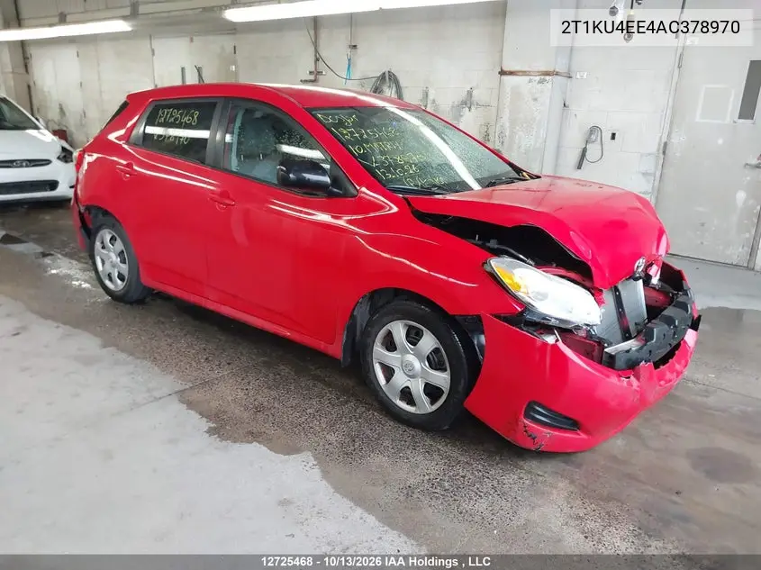 TOYOTA MATRIX 2010, VIN 2T1KU4EE4AC378970