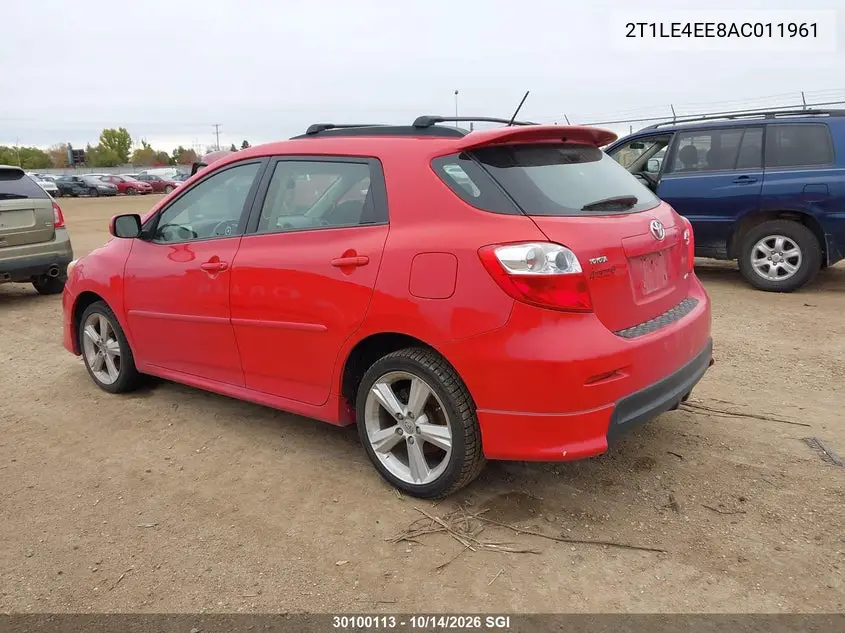 2010 TOYOTA MATRIX VIN 2T1LE4EE8AC011961 — фото 3