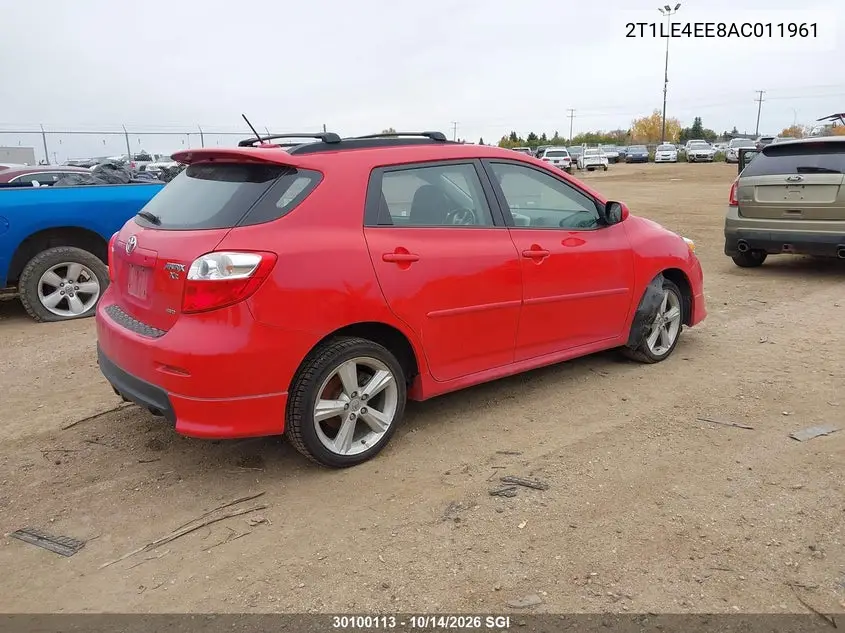 2010 TOYOTA MATRIX VIN 2T1LE4EE8AC011961 — фото 4