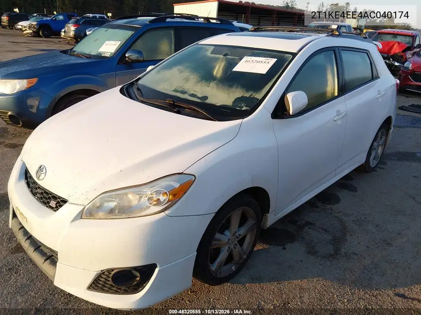 2010 TOYOTA MATRIX VIN 2T1KE4EE4AC040174 — фото 2