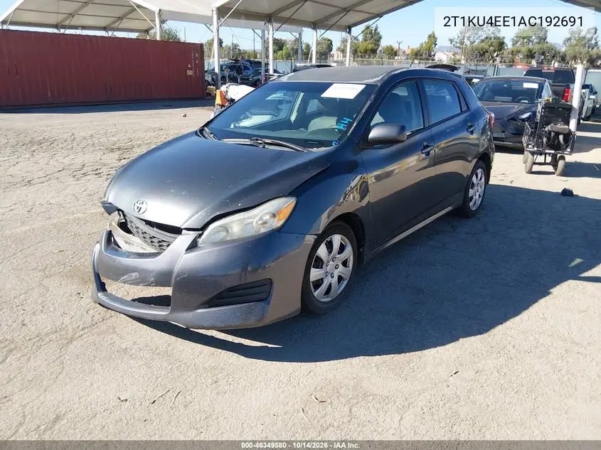 2010 TOYOTA MATRIX VIN 2T1KU4EE1AC192691 — фото 2