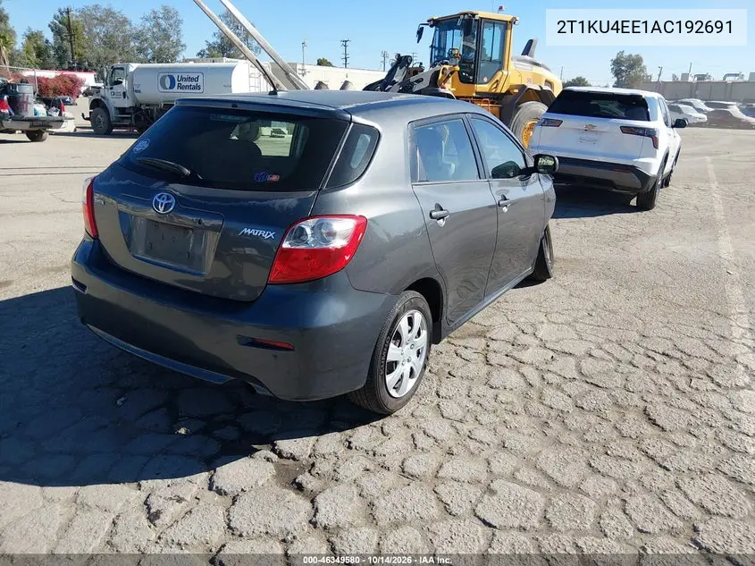 2010 TOYOTA MATRIX VIN 2T1KU4EE1AC192691 — фото 4