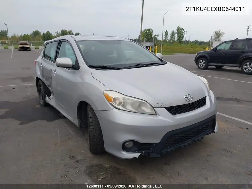 TOYOTA MATRIX 2011, VIN 2T1KU4EEXBC644011