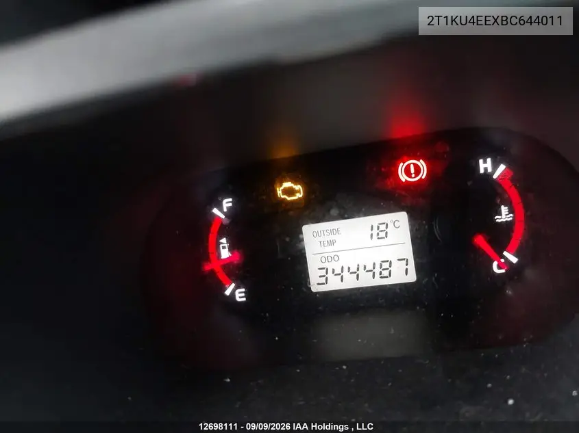 2011 TOYOTA MATRIX VIN 2T1KU4EEXBC644011 — фото 16