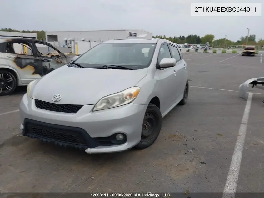 2011 TOYOTA MATRIX VIN 2T1KU4EEXBC644011 — фото 2