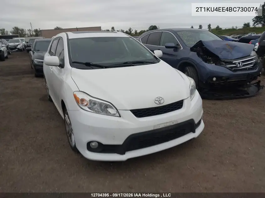 TOYOTA MATRIX 2011, VIN 2T1KU4EE4BC730074