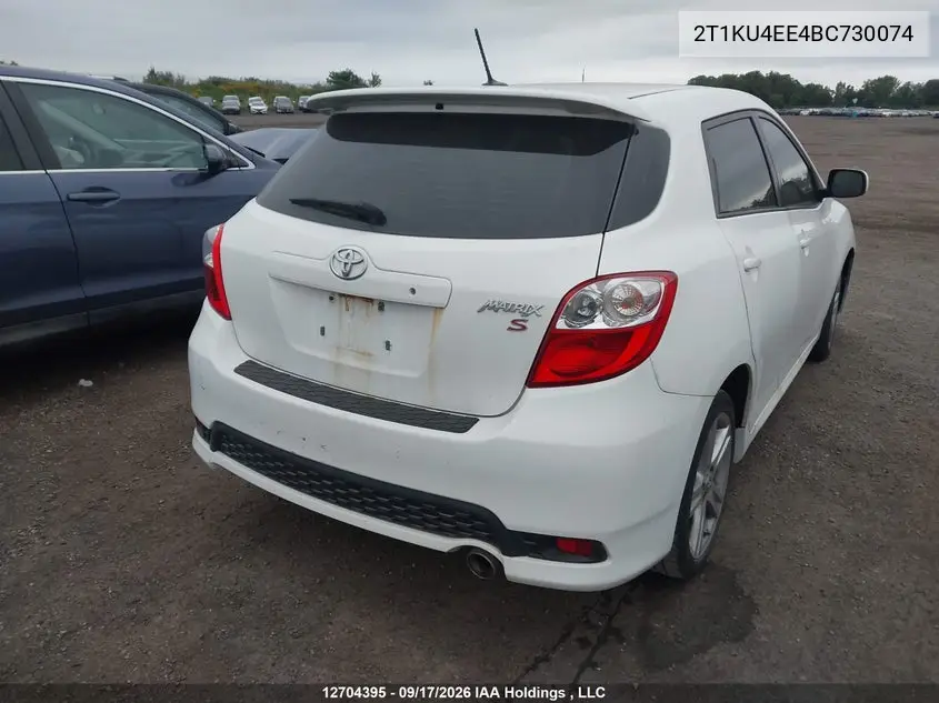 2011 TOYOTA MATRIX VIN 2T1KU4EE4BC730074 — фото 4