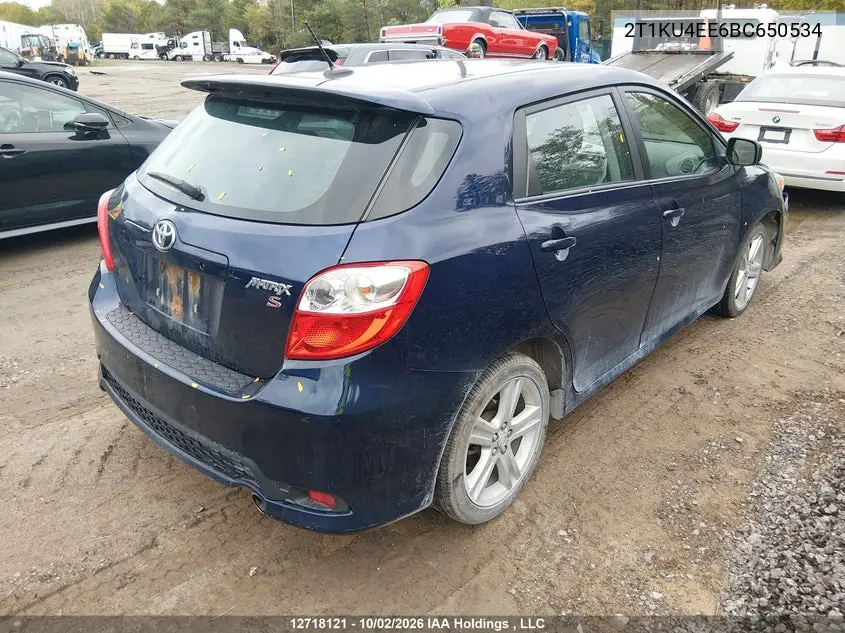 2011 TOYOTA MATRIX VIN 2T1KU4EE6BC650534 — фото 4