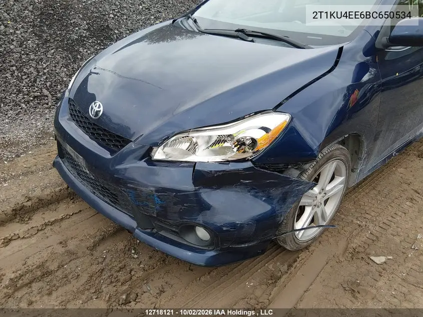 2011 TOYOTA MATRIX VIN 2T1KU4EE6BC650534 — фото 6