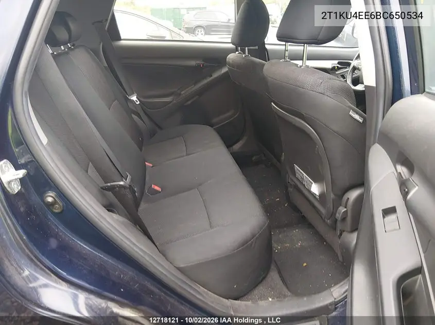 2011 TOYOTA MATRIX VIN 2T1KU4EE6BC650534 — фото 8