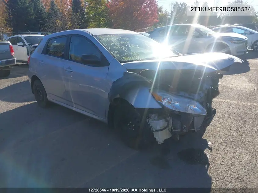TOYOTA MATRIX 2011, VIN 2T1KU4EE9BC585534