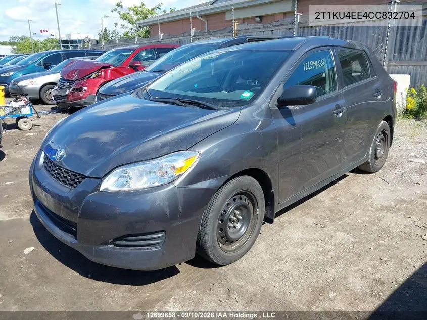 2012 TOYOTA MATRIX VIN 2T1KU4EE4CC832704 — фото 2