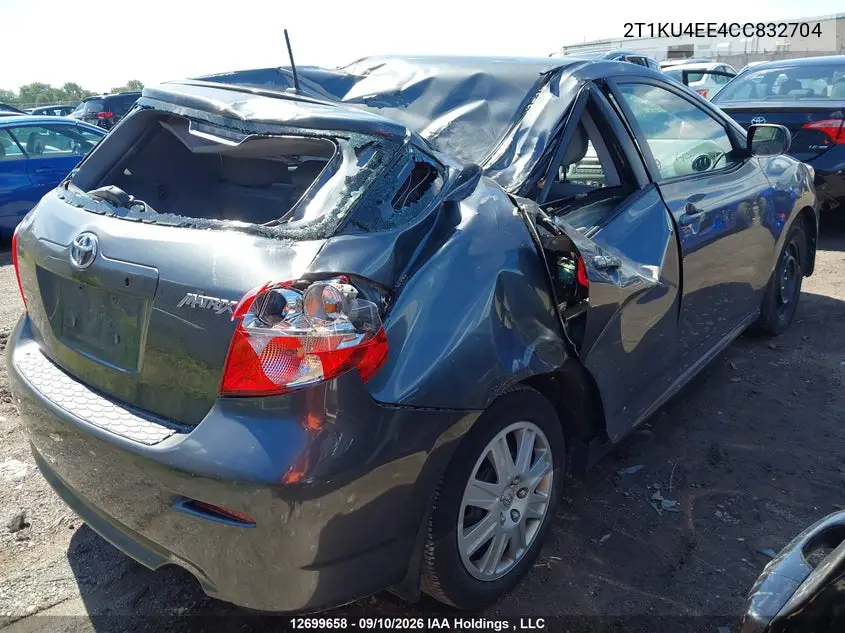 2012 TOYOTA MATRIX VIN 2T1KU4EE4CC832704 — фото 4